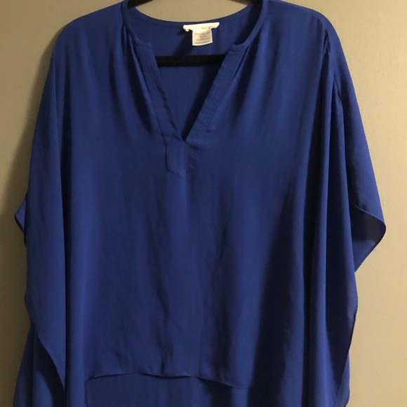 ❤️ Dear Apple High Low Royal Blue Blouse - Picture 1 of 11